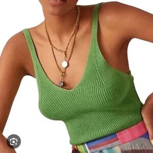 Green knit Maeve knit tank